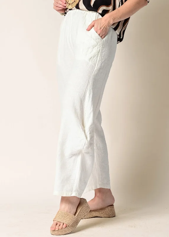 Shyla Linen Pant in Cream