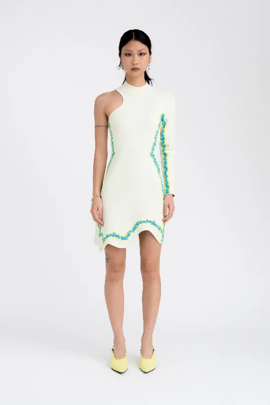 MANTA ONE SLEEVE WAVY DRESS