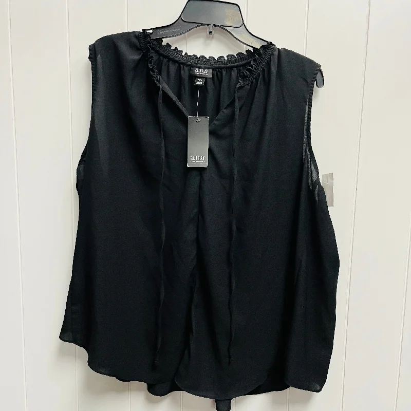 Black Top Sleeveless Ana, Size Xxl