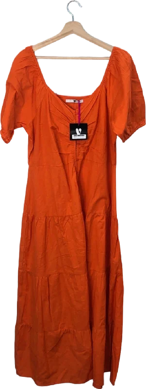 V By Very Orange Maxi Dress UK 18