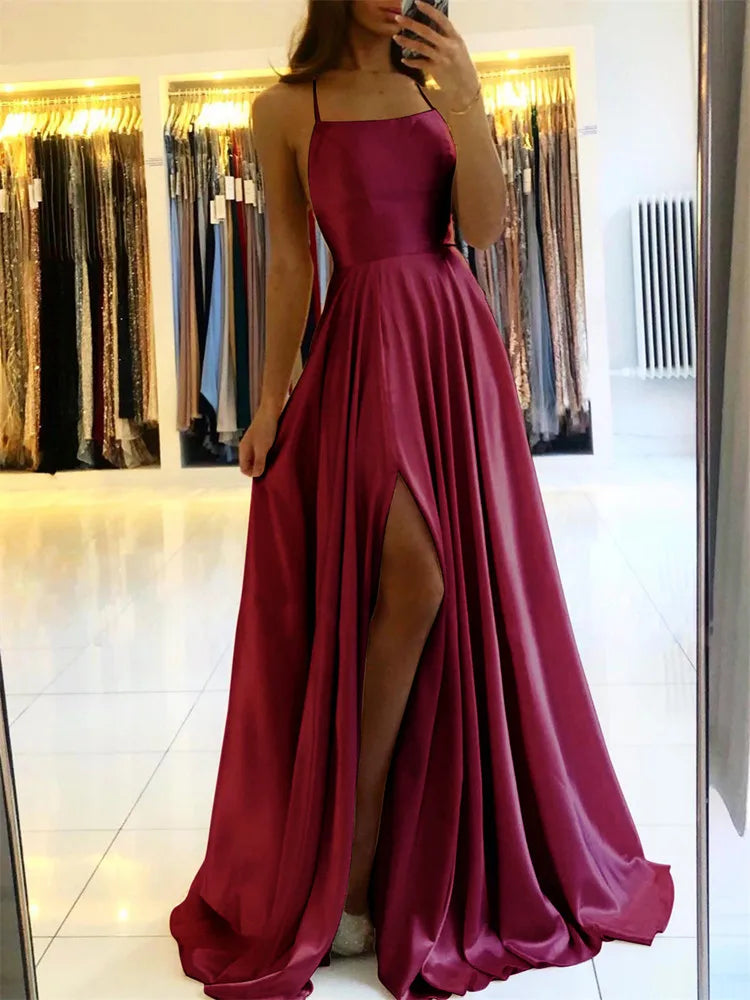 Women's Sexy Side Slit Fashion Designer Bridesmaid Dresses (Long)